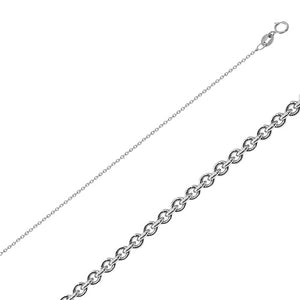 10K White Gold 1.0mm Rolo Chain