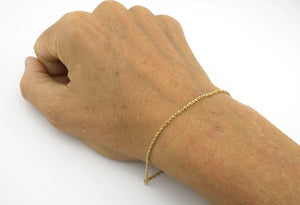 10K Gold 1.5mm Diamond Cut Rope Bracelet