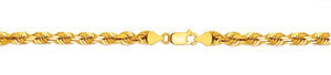 10K Gold 1.5mm Diamond Cut Rope Bracelet