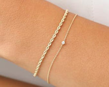 Load image into Gallery viewer, 10K Gold 2.5mm Diamond Cut Rope Bracelet
