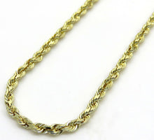 Load image into Gallery viewer, 10K Yellow Gold 1.5MM Solid Rope Chain Diamond Cut Necklace
