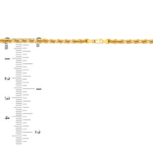 Load image into Gallery viewer, 10K Yellow Gold 2.0MM Solid Rope Chain Diamond Cut Necklace

