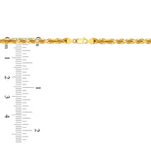 Load image into Gallery viewer, 10K Yellow Gold 2.5MM Solid Rope Chain Diamond Cut Necklace
