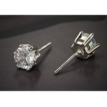 Load image into Gallery viewer, Silver Studs 6 mm (6 prongs) Made with Crystals From SWAROVSKI(R)-Crystal
