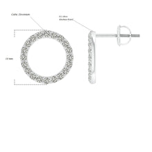 Load image into Gallery viewer, 925 Sterling Silver Circle of life Earrings Made with AAA-Zircon
