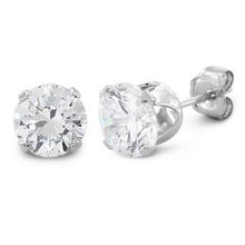 Load image into Gallery viewer, Silver Studs 6mm Made with Crystals From SWAROVSKI(R) Crystal
