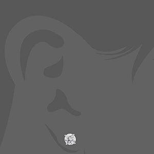 Silver Studs 6 mm Made with Crystals From SWAROVSKI(R)-Crystal