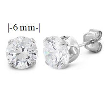 Load image into Gallery viewer, Silver Studs 6mm Made with Crystals From SWAROVSKI(R) Crystal
