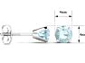 Load image into Gallery viewer, Silver Studs 6mm Made with Crystals From SWAROVSKI(R) Aquamarine
