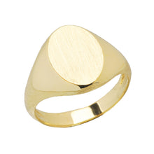Charger l&#39;image dans la galerie, Personalized Oval Signet Men&#39;s Rings in Yellow 10K Gold
