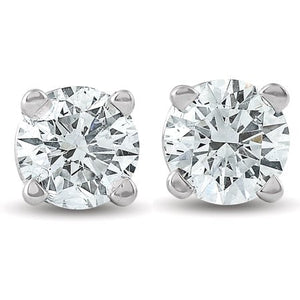 14K LAB CREATED DIAMOND STUD EARRINGS (0.50CTW-2.00CTW)