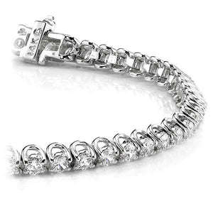 Diamond Bracelet In White Gold  U-Prong (1.00 Ctw)