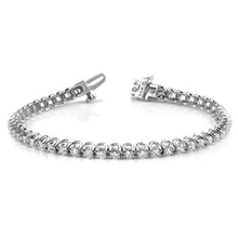 Charger l&#39;image dans la galerie, Diamond Bracelet In White Gold  U-Prong (1.00 Ctw)
