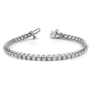 Diamond Bracelet In White Gold  U-Prong (1.00 Ctw)
