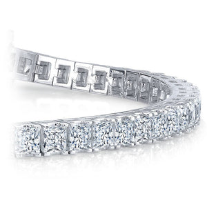 Diamond Princess Tennis Bracelet In White Gold (4.00 Ctw)