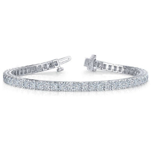 Diamond Princess Tennis Bracelet In White Gold (4.00 Ctw)