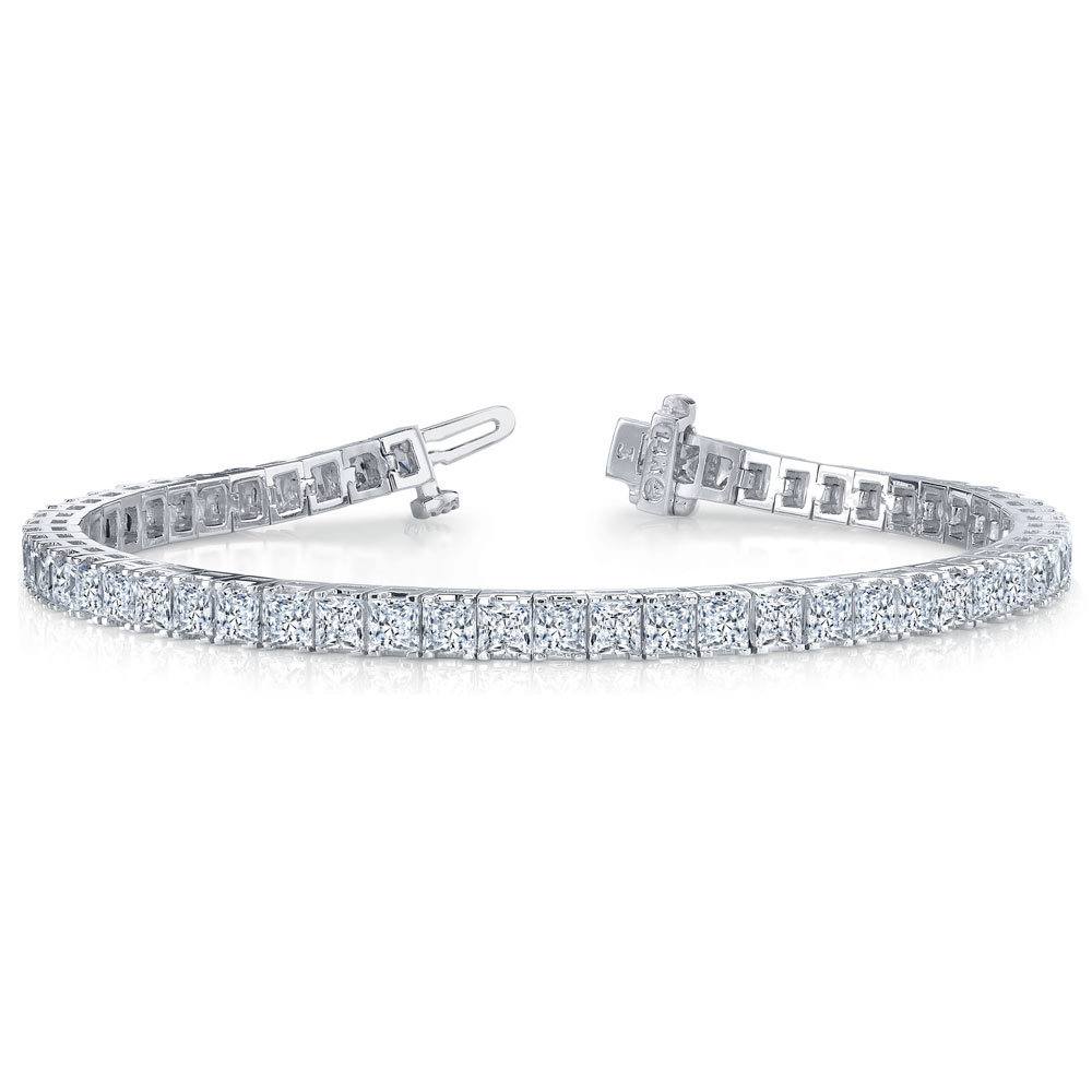 Diamond Princess Tennis Bracelet In White Gold (4.00 Ctw)