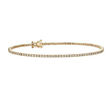 Charger l&#39;image dans la galerie, Four Prong Diamond Tennis Bracelet In 14K White/Yellow Gold (1.00 Ctw)
