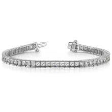 Charger l&#39;image dans la galerie, Diamond Tennis Bracelet Round Channel In White Gold (2.50 Ctw)
