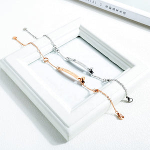 Fancy Stainless steel 'I Love You" Bracelet