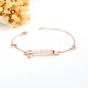 Fancy Stainless steel 'I Love You" Bracelet