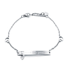 Charger l&#39;image dans la galerie, Fancy Stainless steel &#39;I Love You&quot; Bracelet
