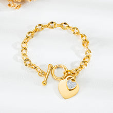 Charger l&#39;image dans la galerie, Fancy Stainless steel HEART Bracelet
