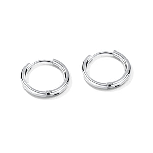 Fancy Stainless steel Hoops Silver Color Earrings