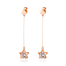 Load image into Gallery viewer, Fancy stainless steel STAR Earrings
