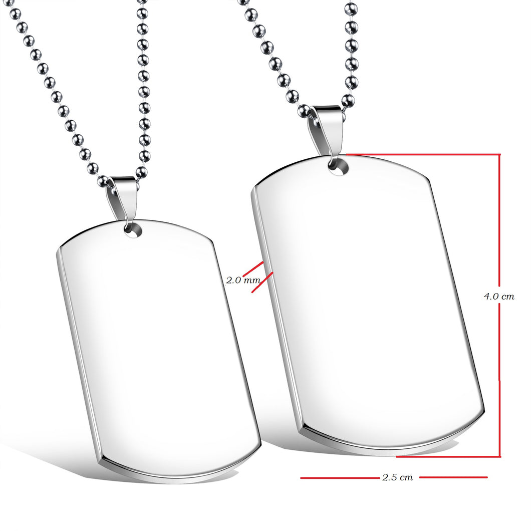 Fancy Stainless steel DOG TAG Necklace