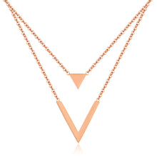 Load image into Gallery viewer, Fancy Stainless steel V Necklace
