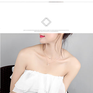 Fancy Stainless steel V Necklace