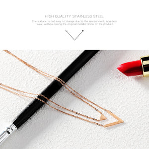 Fancy Stainless steel V Necklace