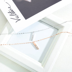 BAR CZ NECKLACE