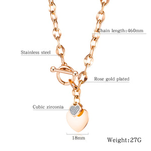 Fancy Stainless steel HEART Necklace