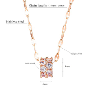 CYLINDER CZ NECKLACE