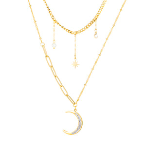 MOON AND STAR NECKLACE