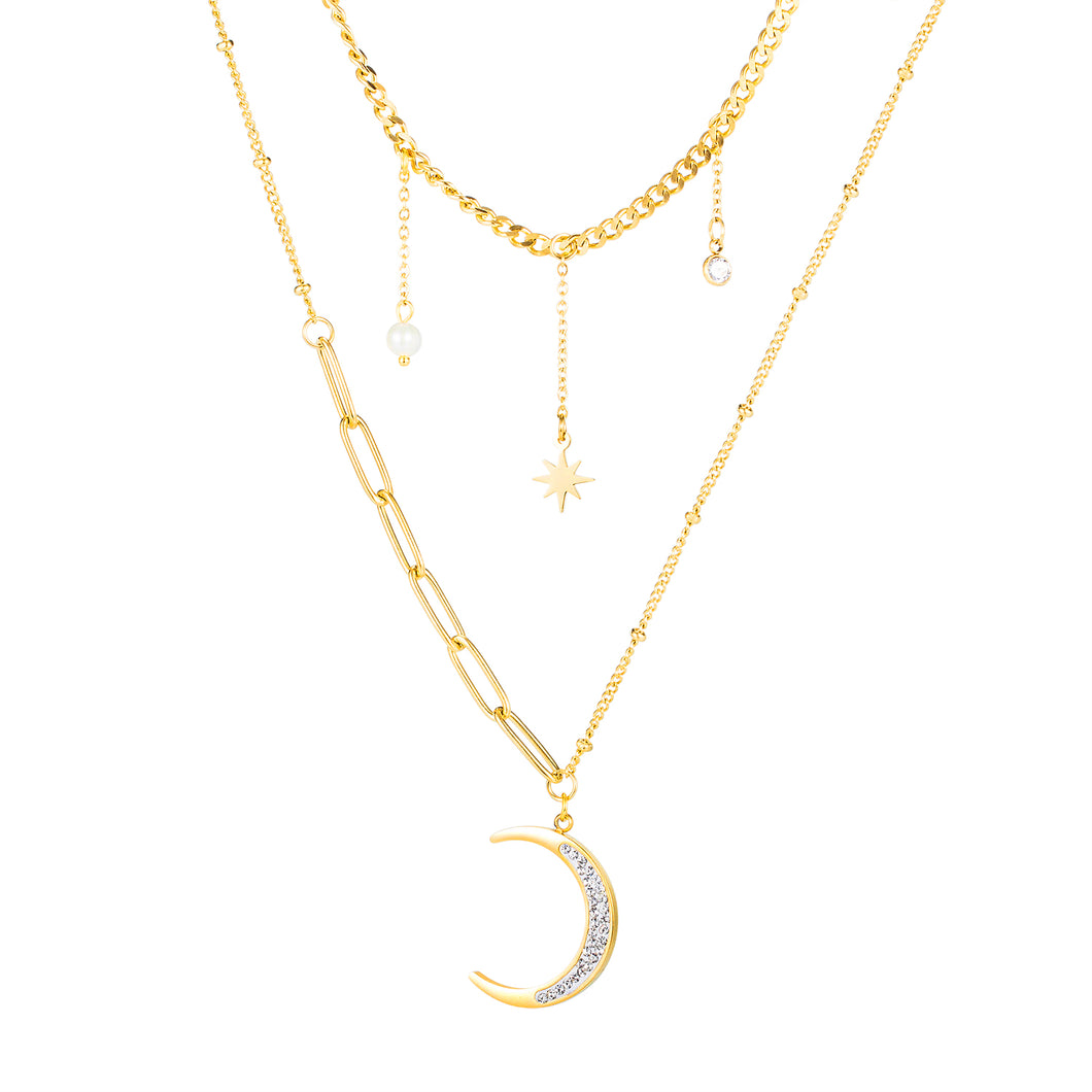 MOON AND STAR NECKLACE