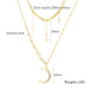 MOON AND STAR NECKLACE