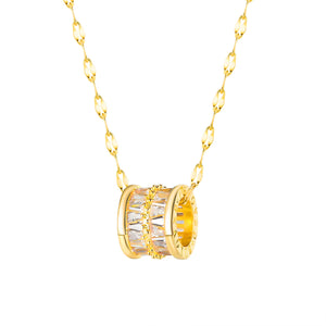 CYLINDER CZ NECKLACE