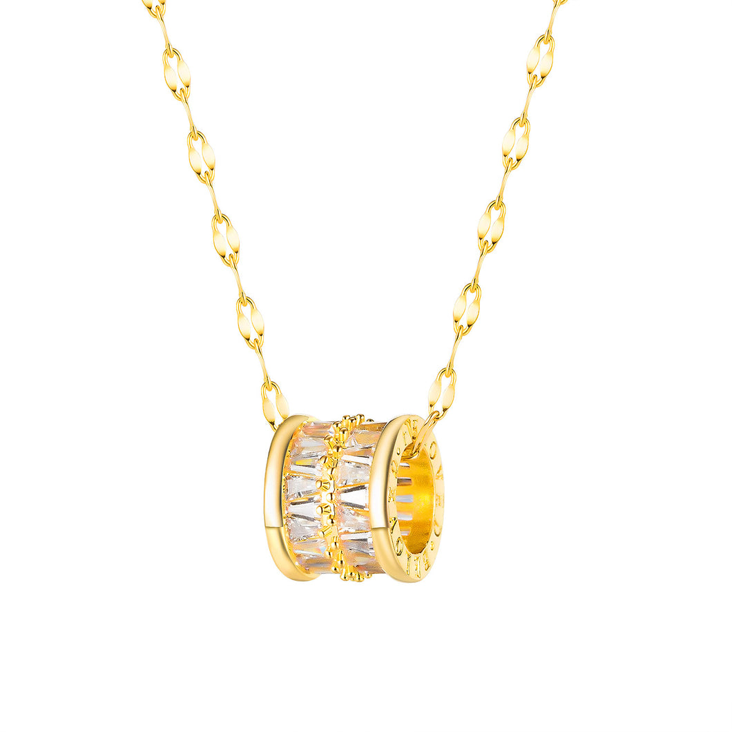 CYLINDER CZ NECKLACE