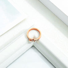 Load image into Gallery viewer, Stainless Steel Gold Plated RING WITH CZ

