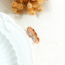 Load image into Gallery viewer, Stainless Steel Gold Plated RING WITH CZ
