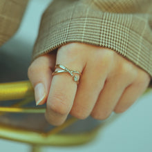 Load image into Gallery viewer, Stainless Steel Gold Plated RING WITH CZ
