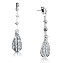 Load image into Gallery viewer, 925 Sterling Silver Earrings Rhodium Women AAA Grade CZ Clear
