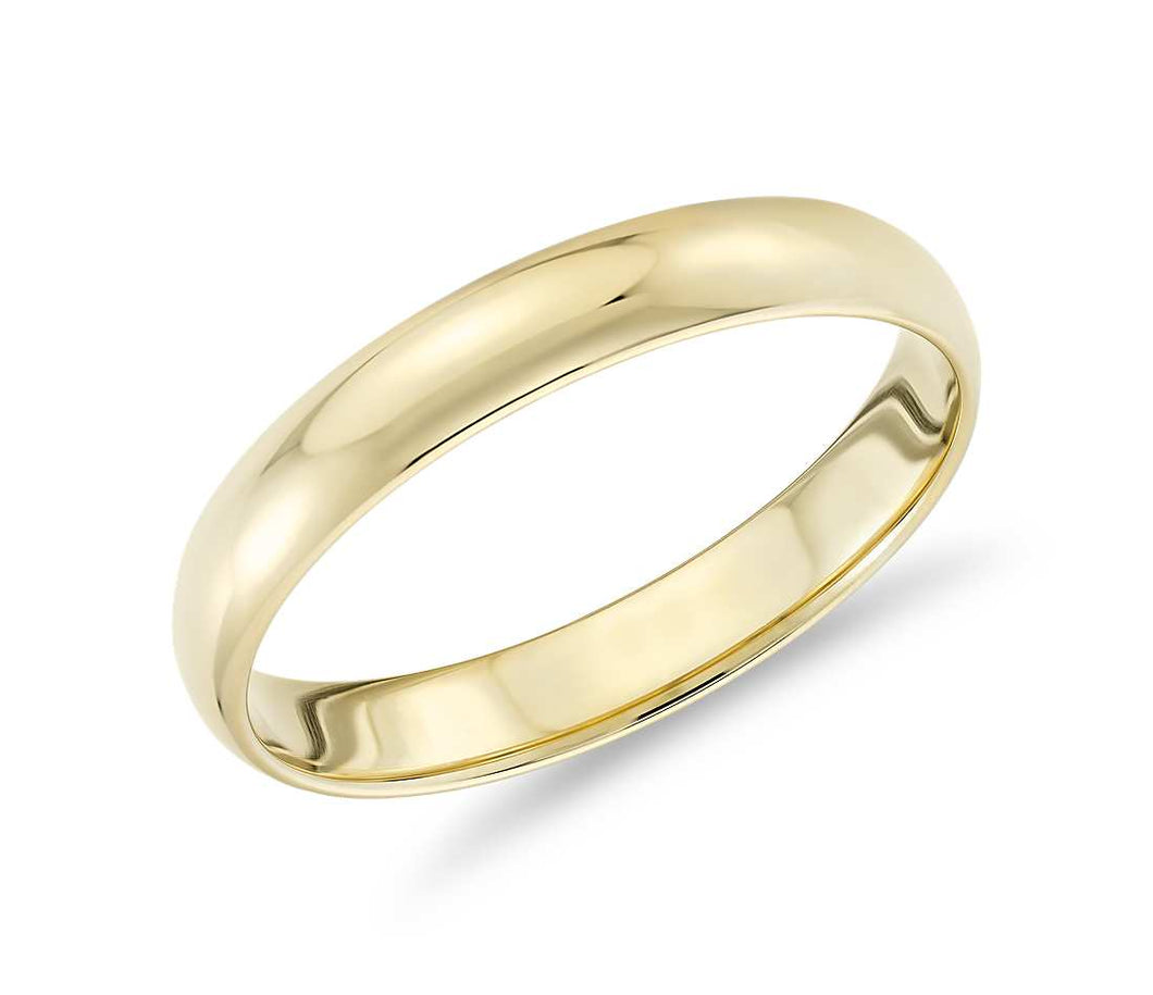 Gold wedding Bands Yellow-3MM