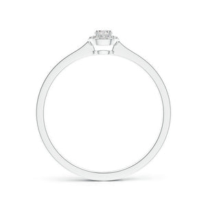 Round Diamond Halo Engagement Ring