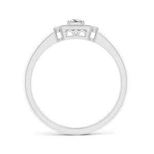 Princess-Cut Diamond Halo Engagement Ring