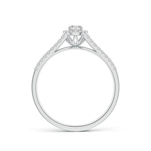 Round Diamond Halo Engagement Ring (Split)