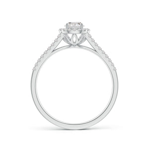 Round Diamond Halo Engagement Ring (Split)